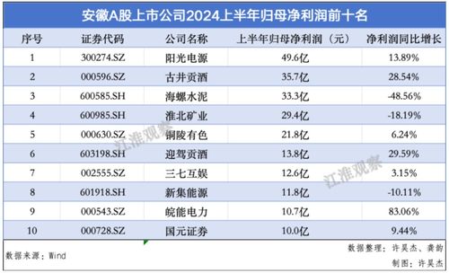 a股半年报收官,安徽上市公司表现如何
